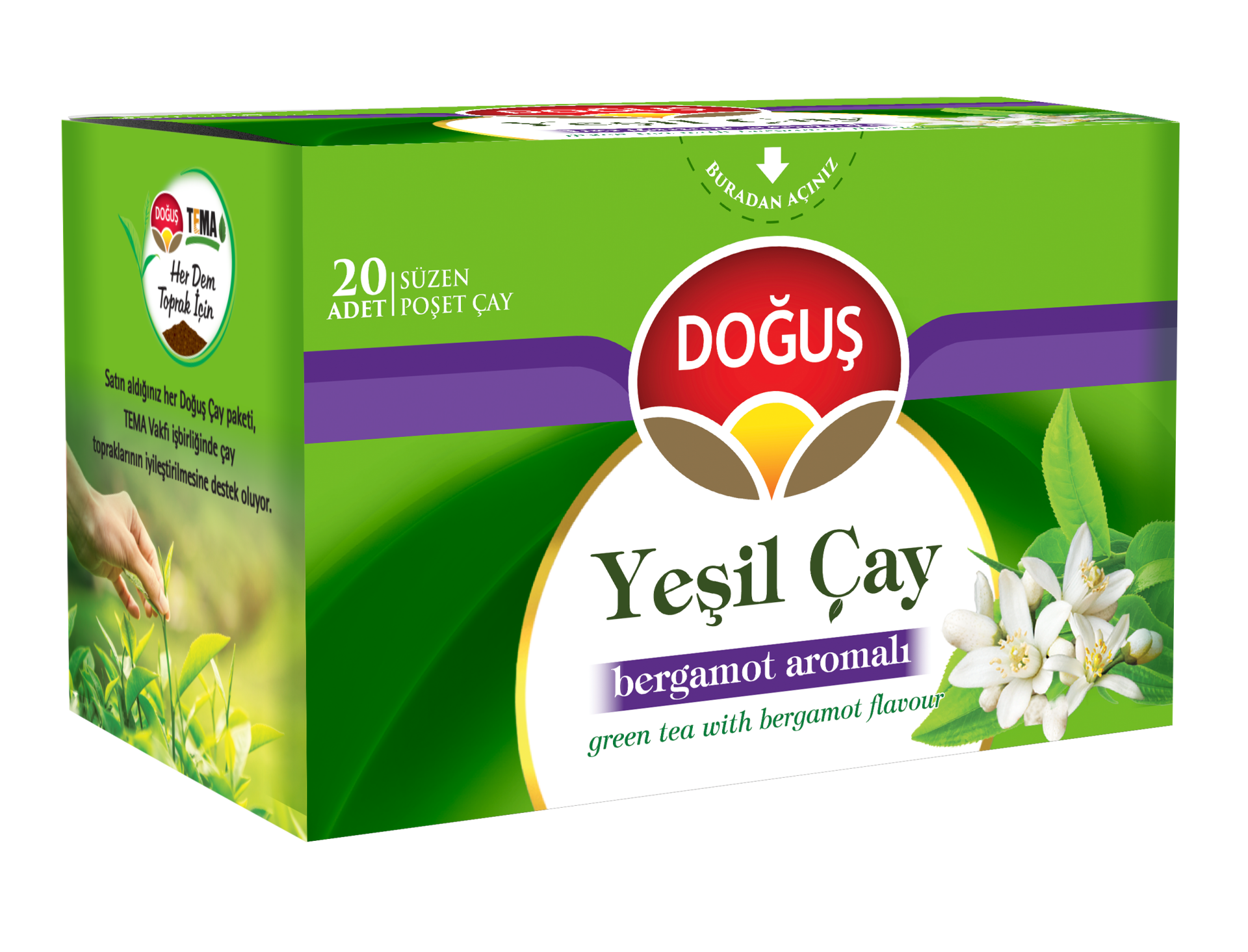 Doğuş Yeşil Çay Bergamotlu 20'li
