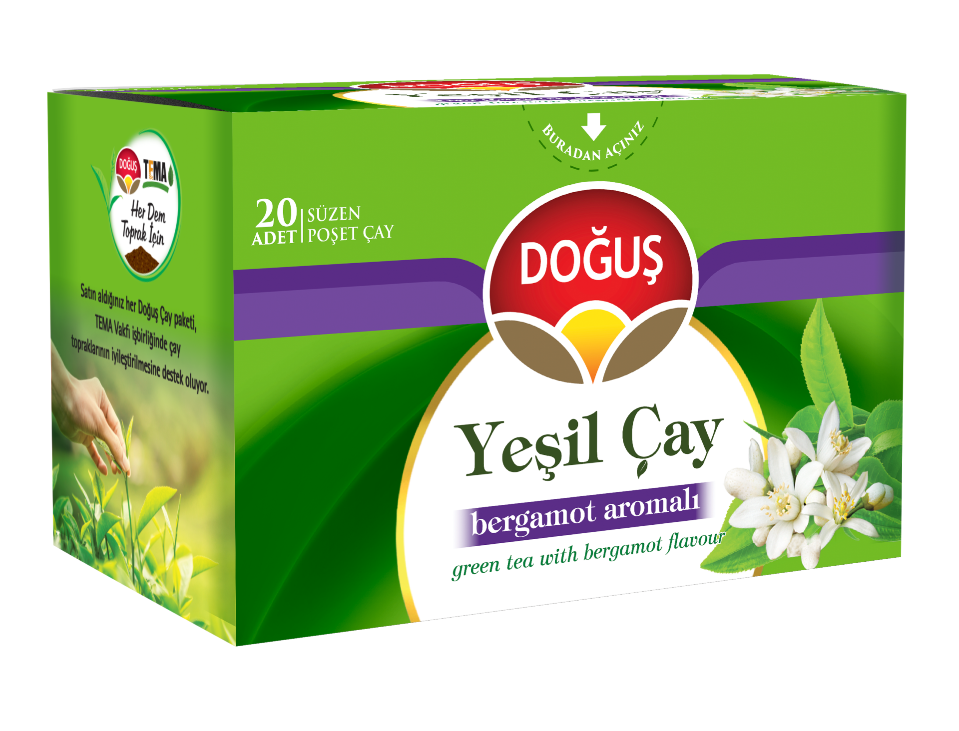 Doğuş Yeşil Çay Bergamotlu 20'li