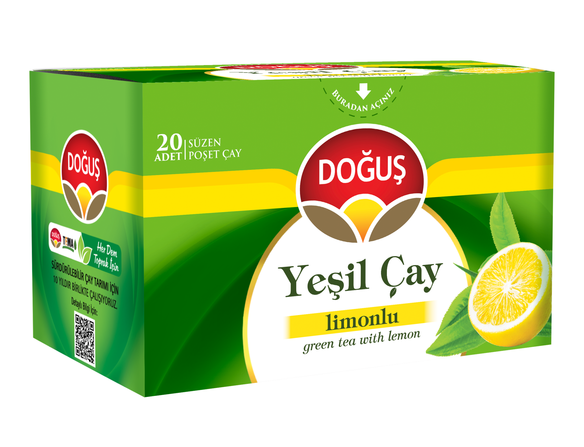 Doğuş Yeşil Çay Limonlu 20'li