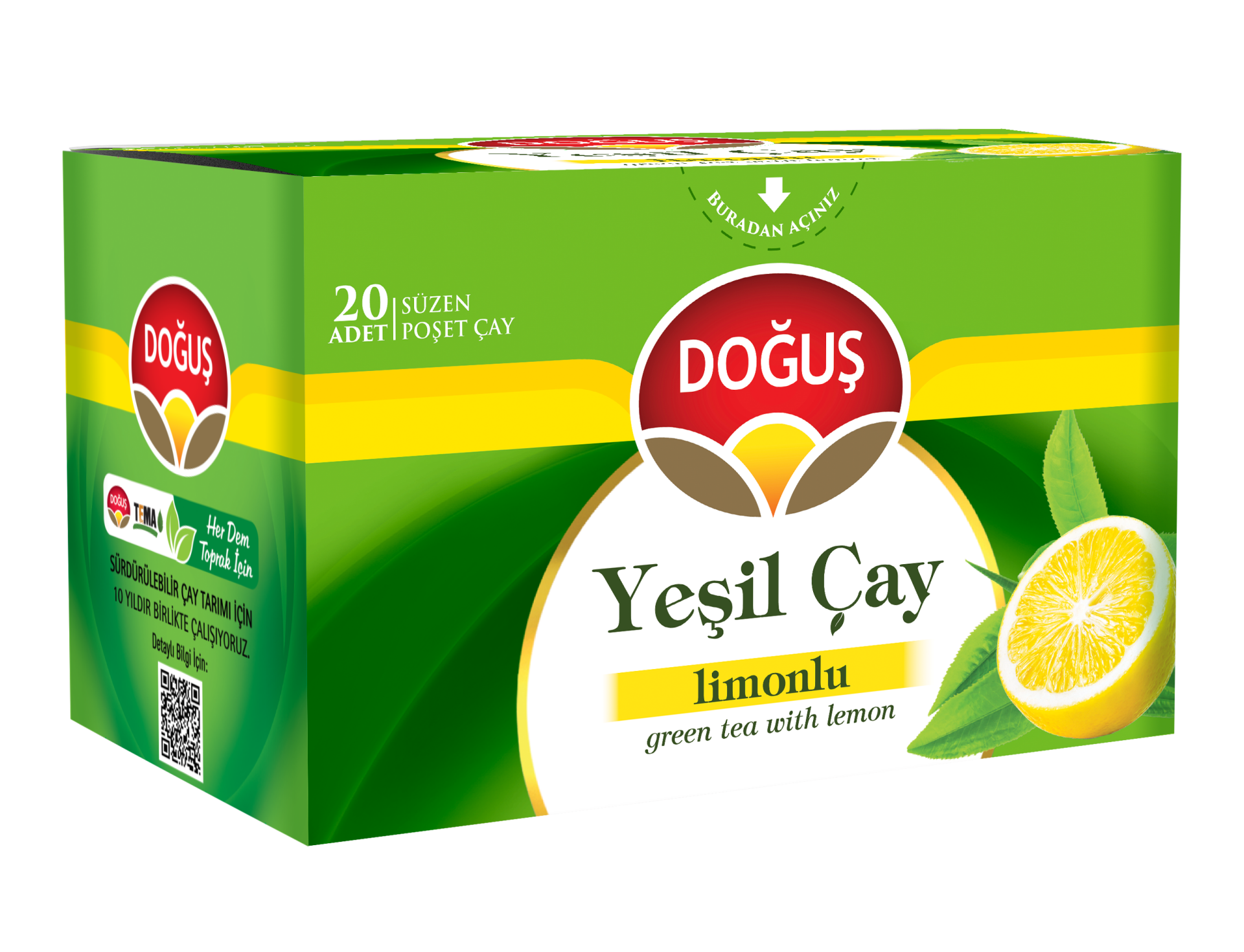 Doğuş Yeşil Çay Limonlu 20'li