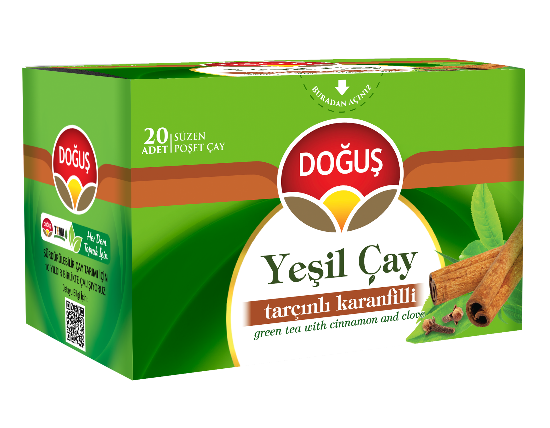 Doğuş Yeşil Çay Tarçın Karanfilli 20'li