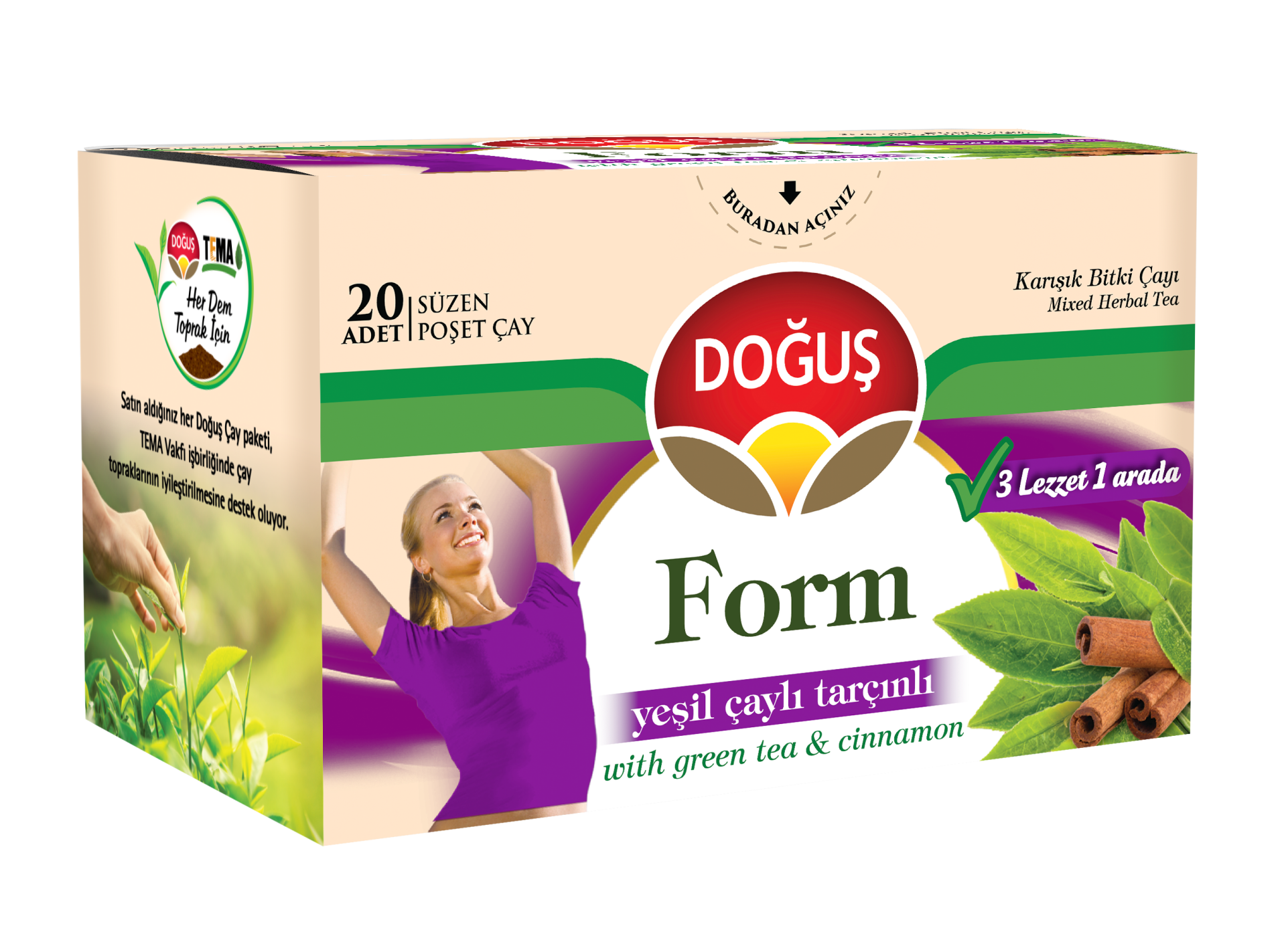Doğuş Form Yeşil Çaylı Tarçınlı 20'li