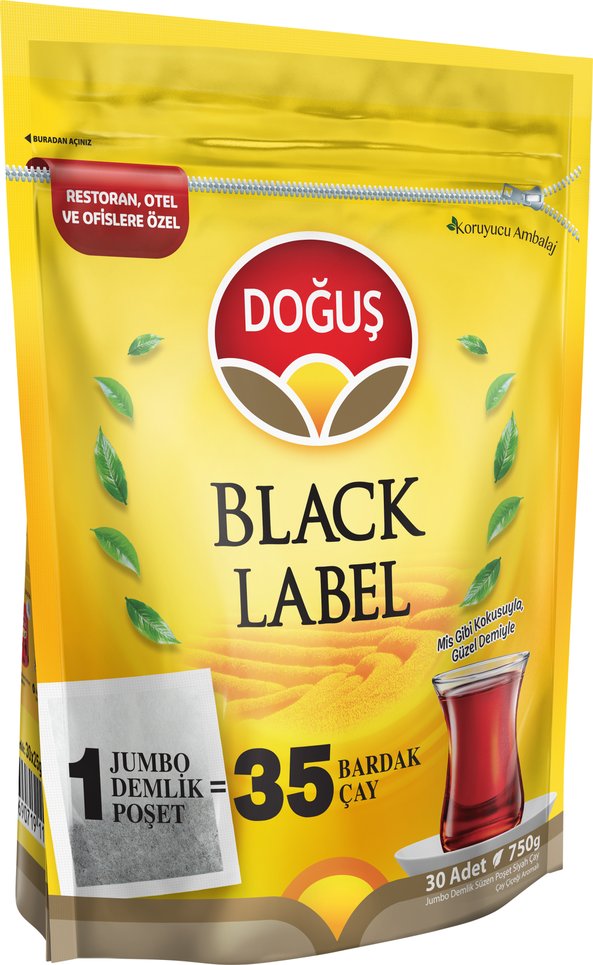Doğuş Black Label Jumbo Demlik Poşet Çay 30x25gr